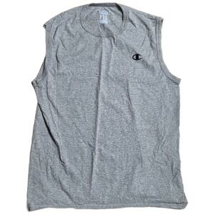Champion Authentic Muscle Tank Top Men's Size Large Gray Sleeveless Logo
